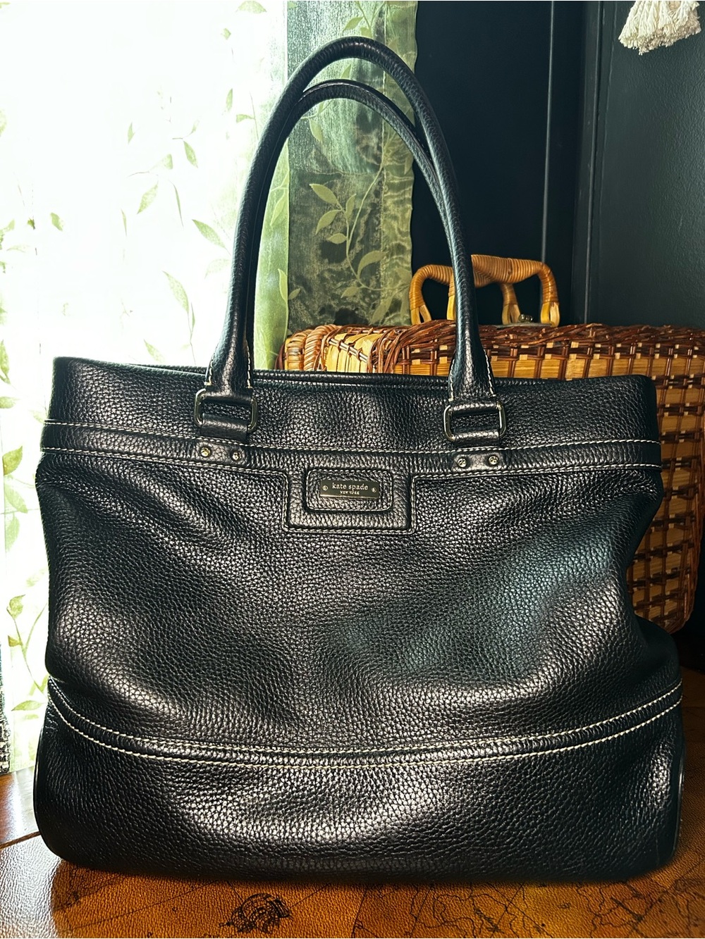 Kate Spade New York Blakely Andover Black Pebbled Leather Tote Bag - Picture 2 of 15
